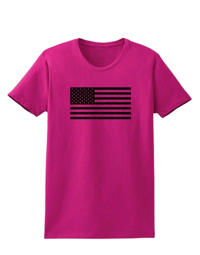 American Flag Glitter - Black Womens Dark T-Shirt-TooLoud-Hot-Pink-Small-Davson Sales