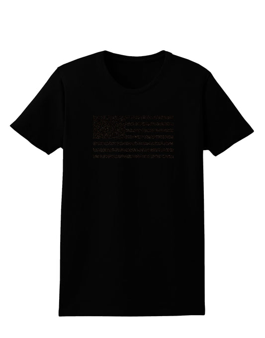 American Flag Glitter - Black Womens Dark T-Shirt-TooLoud-Black-X-Small-Davson Sales