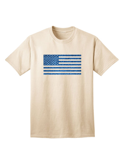 American Flag Glitter - Blue Adult T-Shirt-unisex t-shirt-TooLoud-Natural-Small-Davson Sales