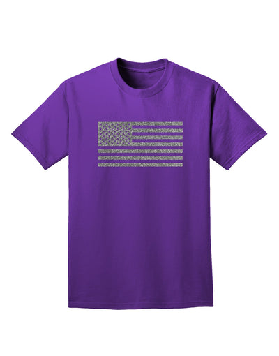 American Flag Glitter - Silver Adult Dark T-Shirt-Mens T-Shirt-TooLoud-Purple-Small-Davson Sales