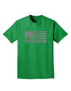 American Flag Glitter - Silver Adult Dark T-Shirt-Mens T-Shirt-TooLoud-Kelly-Green-Small-Davson Sales