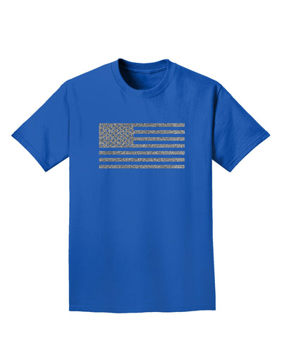 American Flag Glitter - Silver Adult Dark T-Shirt-Mens T-Shirt-TooLoud-Royal-Blue-Small-Davson Sales