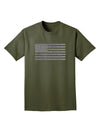 American Flag Glitter - Silver Adult Dark T-Shirt-Mens T-Shirt-TooLoud-Military-Green-Small-Davson Sales