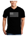 American Flag Glitter - Silver Adult Dark V-Neck T-Shirt-TooLoud-Black-Small-Davson Sales