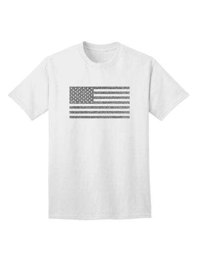 American Flag Glitter - Silver Adult T-Shirt-unisex t-shirt-TooLoud-White-Small-Davson Sales