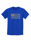 American Flag Glitter - Silver Childrens Dark T-Shirt-Childrens T-Shirt-TooLoud-Royal-Blue-X-Small-Davson Sales