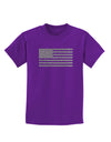 American Flag Glitter - Silver Childrens Dark T-Shirt-Childrens T-Shirt-TooLoud-Purple-X-Small-Davson Sales