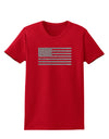 American Flag Glitter - Silver Womens Dark T-Shirt-TooLoud-Red-X-Small-Davson Sales