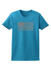 American Flag Glitter - Silver Womens Dark T-Shirt-TooLoud-Turquoise-X-Small-Davson Sales