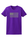 American Flag Glitter - Silver Womens Dark T-Shirt-TooLoud-Purple-X-Small-Davson Sales