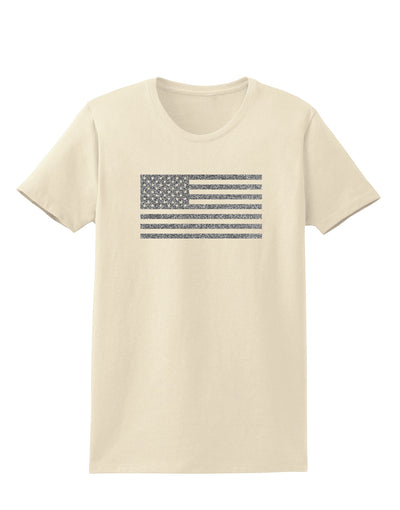 American Flag Glitter - Silver Womens T-Shirt-Womens T-Shirt-TooLoud-Natural-X-Small-Davson Sales