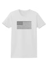 American Flag Glitter - Silver Womens T-Shirt-Womens T-Shirt-TooLoud-White-X-Small-Davson Sales
