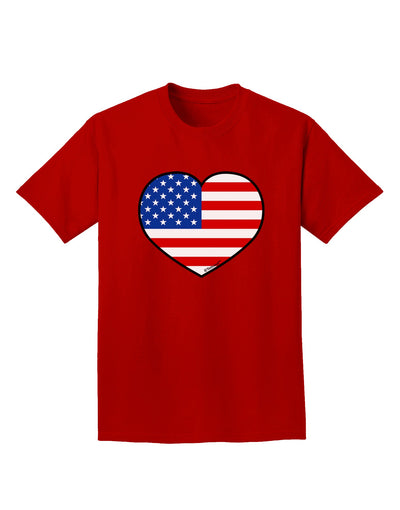 American Flag Heart Design Adult Dark T-Shirt by TooLoud-Mens T-Shirt-TooLoud-Red-Small-Davson Sales