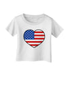 American Flag Heart Design Infant T-Shirt by TooLoud-Infant T-Shirt-TooLoud-White-06-Months-Davson Sales