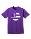 American Flag Heart Design - Stamp Style Adult Dark T-Shirt by TooLoud-Mens T-Shirt-TooLoud-Purple-Small-Davson Sales