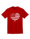 American Flag Heart Design - Stamp Style Adult Dark T-Shirt by TooLoud-Mens T-Shirt-TooLoud-Red-Small-Davson Sales