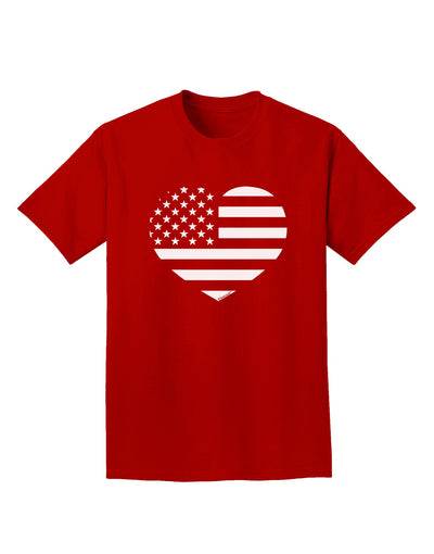 American Flag Heart Design - Stamp Style Adult Dark T-Shirt by TooLoud-Mens T-Shirt-TooLoud-Red-Small-Davson Sales