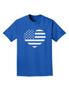 American Flag Heart Design - Stamp Style Adult Dark T-Shirt by TooLoud-Mens T-Shirt-TooLoud-Royal-Blue-Small-Davson Sales