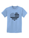 American Flag Heart Design - Stamp Style Childrens T-Shirt by TooLoud-Childrens T-Shirt-TooLoud-Light-Blue-X-Small-Davson Sales