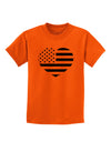 American Flag Heart Design - Stamp Style Childrens T-Shirt by TooLoud-Childrens T-Shirt-TooLoud-Orange-X-Small-Davson Sales