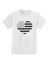 American Flag Heart Design - Stamp Style Childrens T-Shirt by TooLoud-Childrens T-Shirt-TooLoud-White-X-Small-Davson Sales