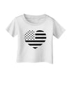 American Flag Heart Design - Stamp Style Infant T-Shirt by TooLoud-Infant T-Shirt-TooLoud-White-06-Months-Davson Sales