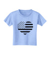 American Flag Heart Design - Stamp Style Toddler T-Shirt by TooLoud-Toddler T-Shirt-TooLoud-Aquatic-Blue-2T-Davson Sales