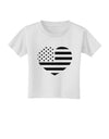 American Flag Heart Design - Stamp Style Toddler T-Shirt by TooLoud-Toddler T-Shirt-TooLoud-White-2T-Davson Sales