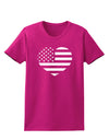 American Flag Heart Design - Stamp Style Womens Dark T-Shirt by TooLoud-Womens T-Shirt-TooLoud-Hot-Pink-Small-Davson Sales