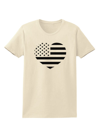 American Flag Heart Design - Stamp Style Womens T-Shirt by TooLoud-Womens T-Shirt-TooLoud-Natural-X-Small-Davson Sales