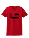 American Flag Heart Design - Stamp Style Womens T-Shirt by TooLoud-Womens T-Shirt-TooLoud-Red-X-Small-Davson Sales