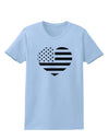 American Flag Heart Design - Stamp Style Womens T-Shirt by TooLoud-Womens T-Shirt-TooLoud-Light-Blue-X-Small-Davson Sales