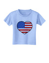 American Flag Heart Design Toddler T-Shirt by TooLoud-Toddler T-Shirt-TooLoud-Aquatic-Blue-2T-Davson Sales