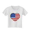 American Flag Heart Design Toddler T-Shirt by TooLoud-Toddler T-Shirt-TooLoud-White-2T-Davson Sales