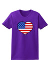 American Flag Heart Design Womens Dark T-Shirt by TooLoud-Womens T-Shirt-TooLoud-Purple-X-Small-Davson Sales