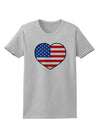 American Flag Heart Design Womens T-Shirt by TooLoud-Womens T-Shirt-TooLoud-AshGray-X-Small-Davson Sales