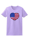 American Flag Heart Design Womens T-Shirt by TooLoud-Womens T-Shirt-TooLoud-Lavender-X-Small-Davson Sales