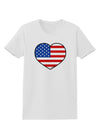 American Flag Heart Design Womens T-Shirt by TooLoud-Womens T-Shirt-TooLoud-White-X-Small-Davson Sales