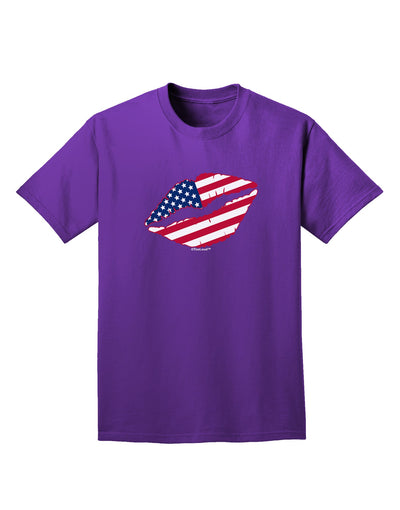 American Flag Lipstick Adult Dark T-Shirt-Mens T-Shirt-TooLoud-Purple-Small-Davson Sales