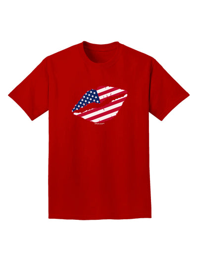 American Flag Lipstick Adult Dark T-Shirt-Mens T-Shirt-TooLoud-Red-Small-Davson Sales
