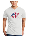 American Flag Lipstick Adult V-Neck T-shirt-Mens V-Neck T-Shirt-TooLoud-White-Small-Davson Sales