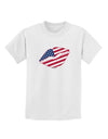 American Flag Lipstick Childrens T-Shirt-Childrens T-Shirt-TooLoud-White-X-Small-Davson Sales