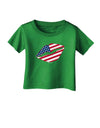 American Flag Lipstick Infant T-Shirt Dark-Infant T-Shirt-TooLoud-Clover-Green-06-Months-Davson Sales