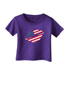 American Flag Lipstick Infant T-Shirt Dark-Infant T-Shirt-TooLoud-Purple-06-Months-Davson Sales