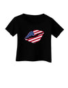 American Flag Lipstick Infant T-Shirt Dark-Infant T-Shirt-TooLoud-Black-06-Months-Davson Sales