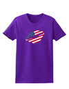 American Flag Lipstick Womens Dark T-Shirt-TooLoud-Purple-X-Small-Davson Sales