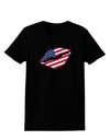 American Flag Lipstick Womens Dark T-Shirt-TooLoud-Black-X-Small-Davson Sales