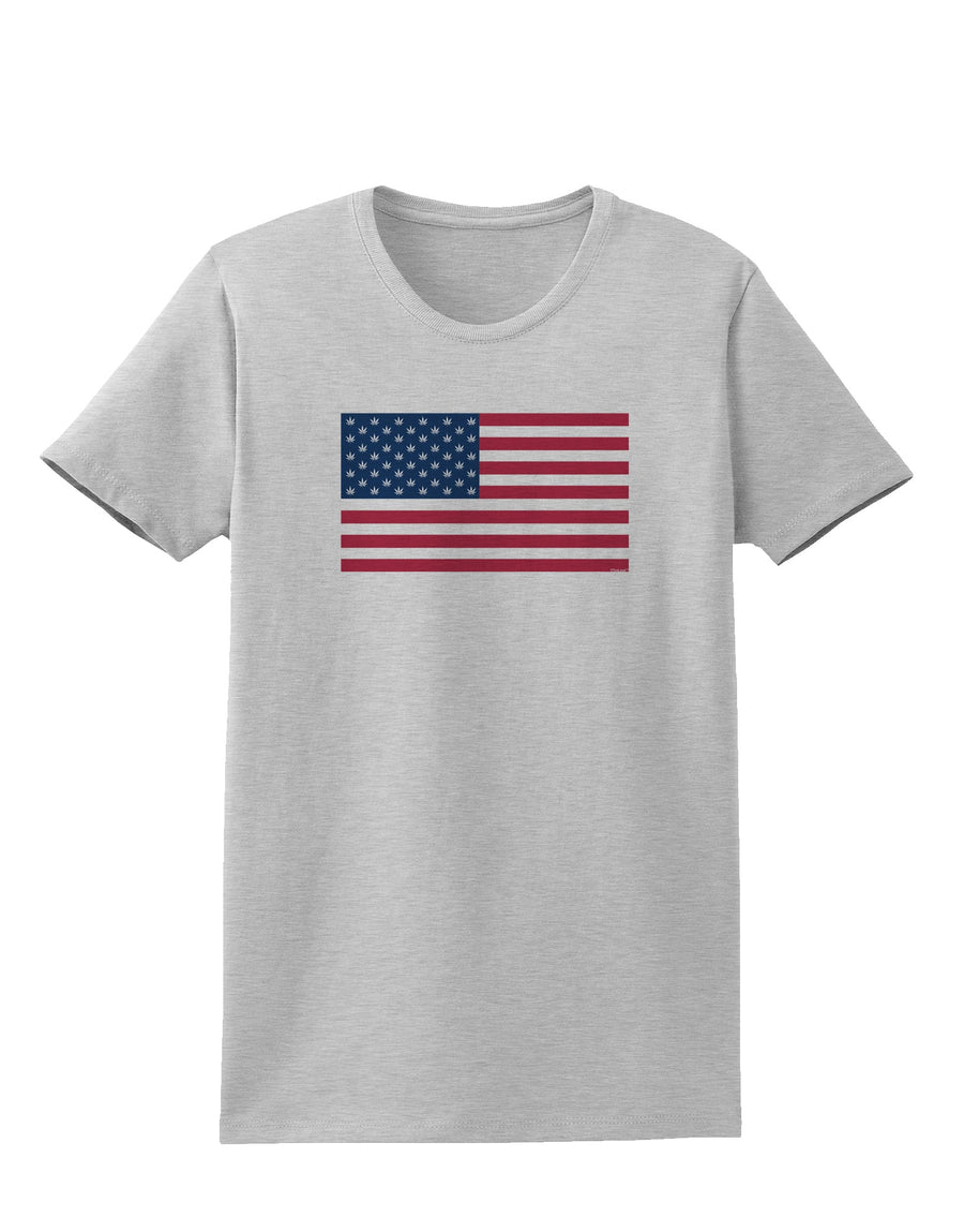 American Flag - Marijuana Leaf Womens T-Shirt-Womens T-Shirt-TooLoud-White-X-Small-Davson Sales