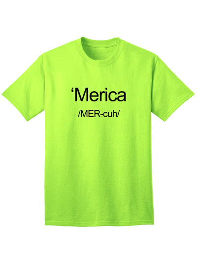 American Flag Print Adult T-Shirt-Mens T-shirts-TooLoud-Neon-Green-Small-Davson Sales