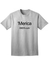 American Flag Print Adult T-Shirt-Mens T-shirts-TooLoud-AshGray-Small-Davson Sales